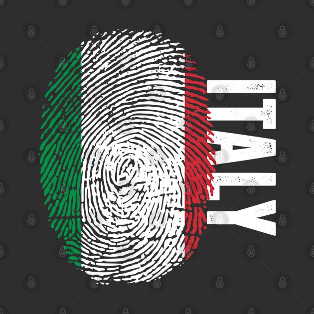 Italy Flag Fingerprint My Story DNA Italian by Your Culture & Merch