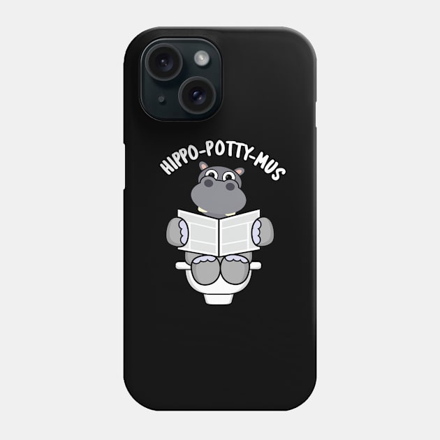 Hippo-potty-mus Funny Animal Hippo Pun Phone Case by punnybone