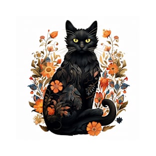 Black Cat in the Garden T-Shirt