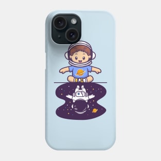 Cute Boy And Astronaut Cartoon Phone Case