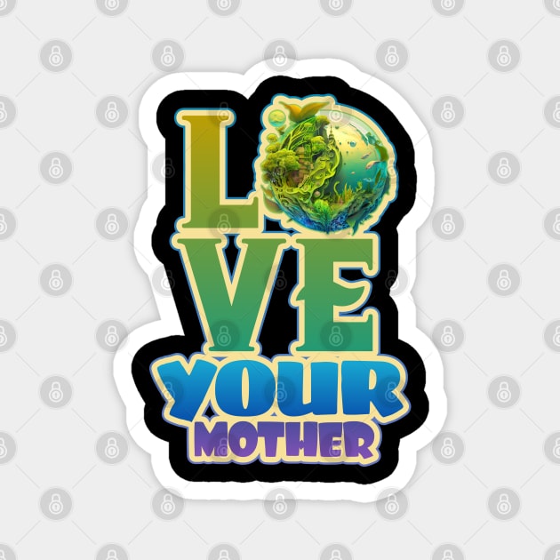 Love Your Mother - Earth Day 2023 Magnet by DanielLiamGill