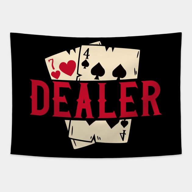 Casino Card Dealer I Poker I Blackjack print Tapestry by biNutz