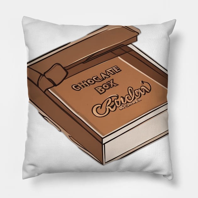 Delicious Chocolate Gift Box Illustration No. 630 Pillow by cornelliusy