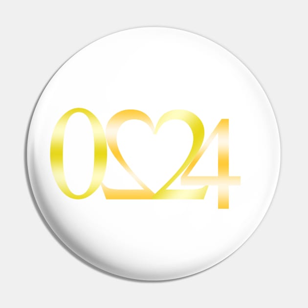 happy new year 2024 golden heart Pin by Ratthi89