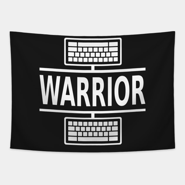 Keyboard Warrior (white) Tapestry by Vitalitee