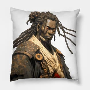 Yasuke Black Samurai in 1579 Feudal Japan No. 3 Pillow