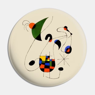 Modernism Art School in the style of Miro Pin