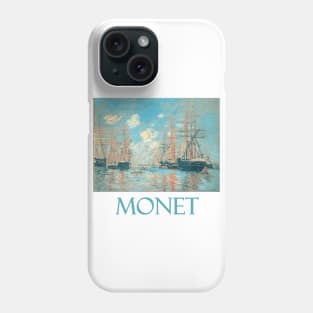 The Sea, Port in Amsterdam (1874) by Claude Monet Phone Case