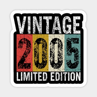 18 Years Old Vintage 2005 Limited Edition 18th Birthday gift Magnet