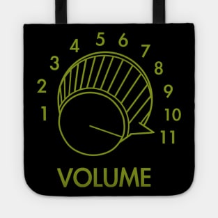 Guitar Volume Knob Up To 11 - Classic Rock Band Amp Joke Tote