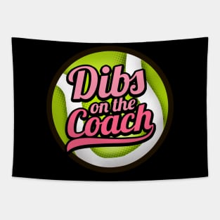 Dibs On The Coach - Girls Tennis Training T-Shirt Tapestry