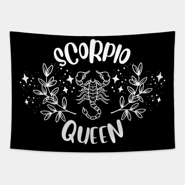 Scorpio Queen Tapestry by teresawingarts