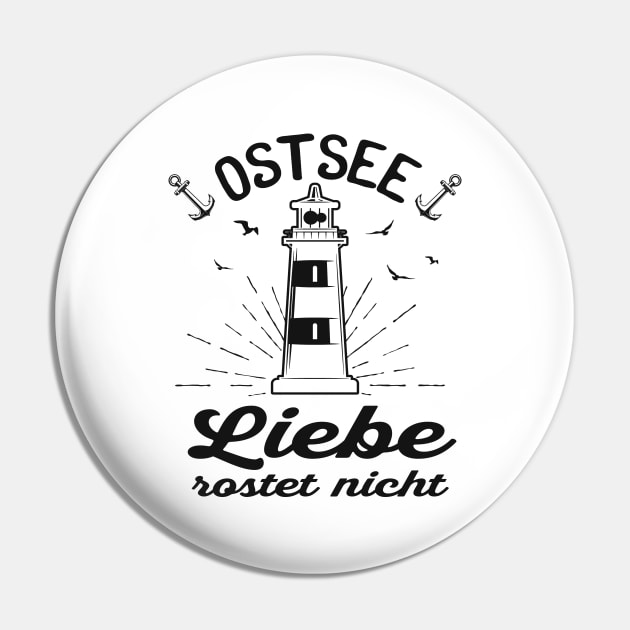 Ostsee Spruch Liebe Meer Pin by Foxxy Merch