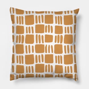 Abstract squares - ochre Pillow