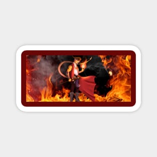 Mincinos fire banner Magnet