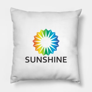 rainbow sunshine Pillow