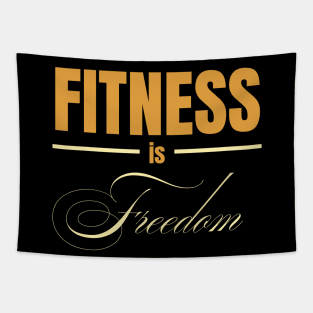 FITNESS IS Freedom (DARK BG) | Minimal Text Aesthetic Streetwear Unisex Design for Fitness/Athletes | Shirt, Hoodie, Coffee Mug, Mug, Apparel, Sticker, Gift, Pins, Totes, Magnets, Pillows Tapestry