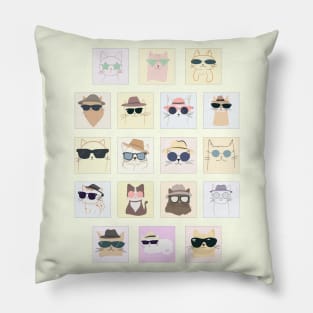 Cool Cats Club: Minimalist Cat Art Pillow