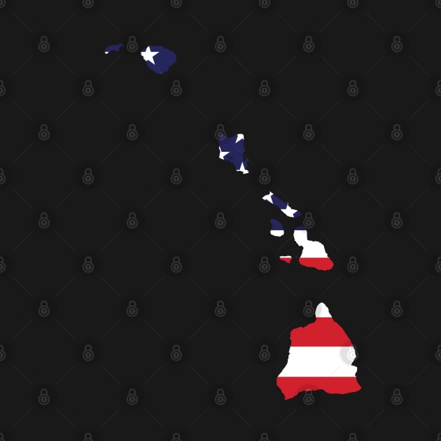 Hawaii State Shape Flag Background by anonopinion