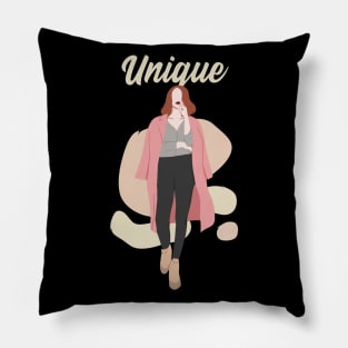 Unique Girl, Fashion Designer Pillow