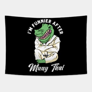 Muay Thai Coach Kickboxing Instructor Funny Martial Arts Tapestry