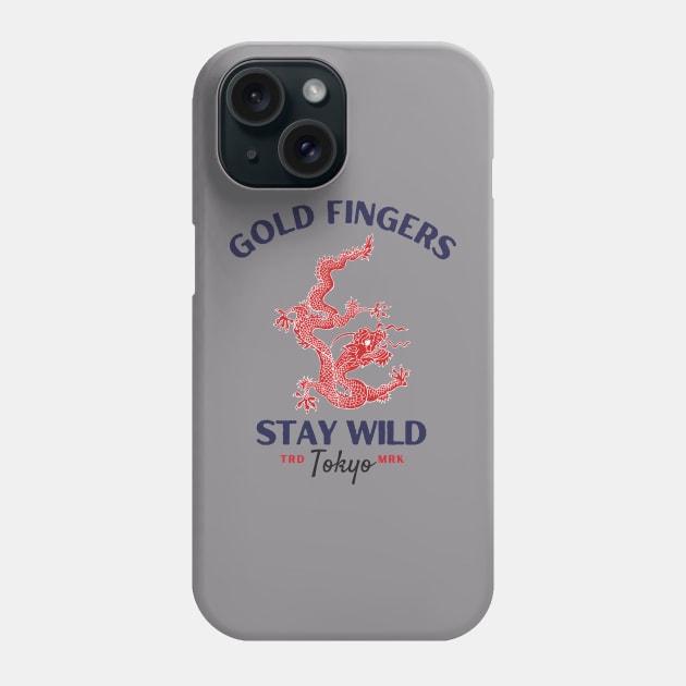 gold fingers red dragon Phone Case by Ollie_kota