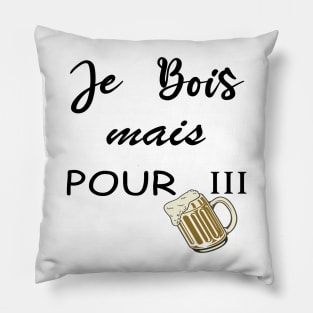 je bois pour 3 , je mange pour 2, futur papa, homme couple, future maman, futurs parents, grossesse révélatrice, papi et mamie Pillow