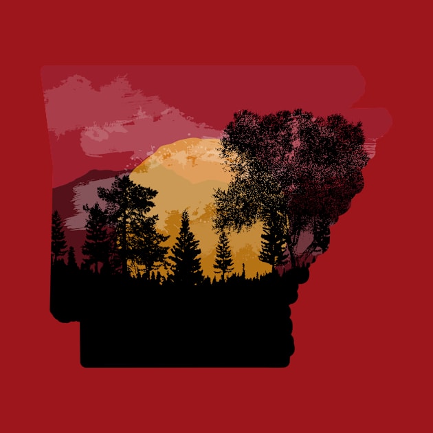 Arkansas Sunset (NO distress) by rt-shirts