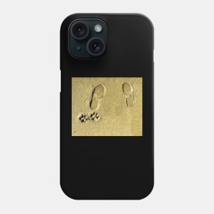 Footprints in the sand Phone Case