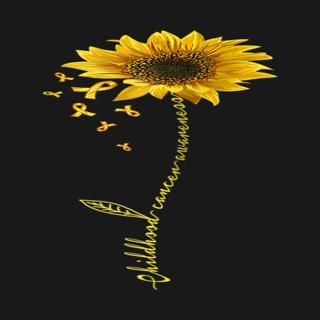 Childhood Cancer Awareness Sunflower by Barnard