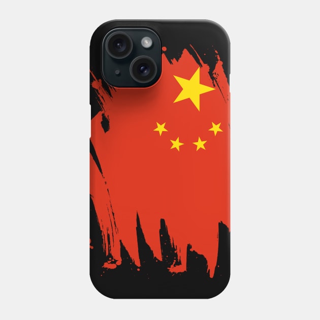 China Paint Splatter flag - Chinese Pride Design Phone Case by Family Heritage Gifts