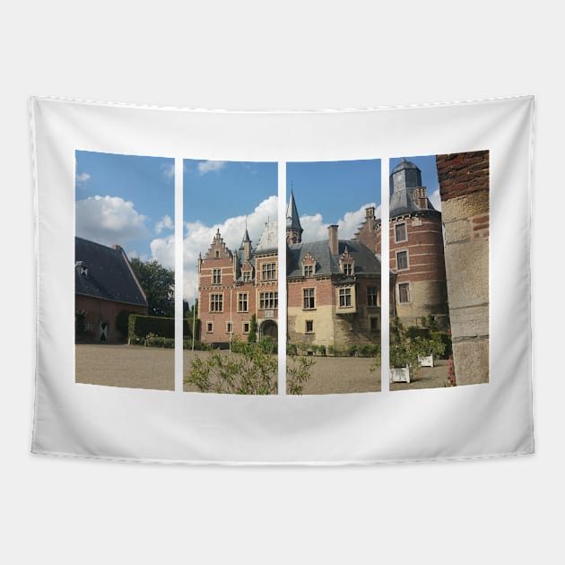 Mheer Castle, locally known as Kasteel van Mheer, lies in the village of the same name, in the province of Limburg in the Netherlands (1314). The Netherlands. Tapestry by fabbroni-art