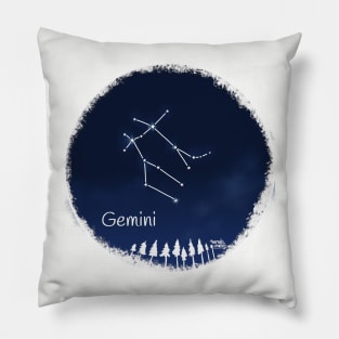 Gemini zodiac Constellation Pillow