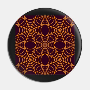 Spooky Spiderweb - Burgundy Pin