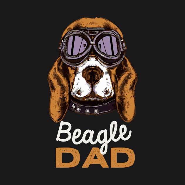 Beagle Dad Vintage Pilot Dog Owner Retro Dog Father by BetterManufaktur