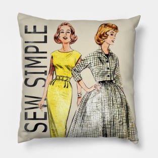 Sew Simple - Vintage Dressmaking Pattern Pillow