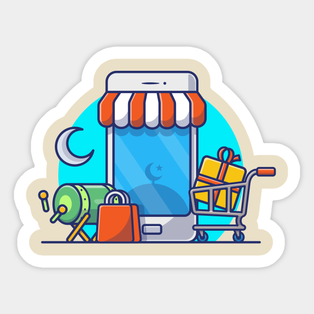 Ramadan Sale Online Shopping Cartoon (2) - Shopping - Sticker | TeePublic Ramadan Sale Online Shopping Cartoon (2) - Shopping - Sticker | TeePublic