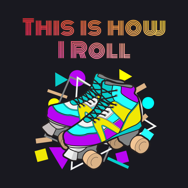 80's Retro Style roller skates by Foxxy Merch