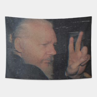 Free Julian Assange Tapestry