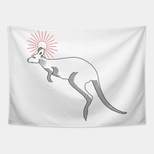 Kangaroo : line art Tapestry