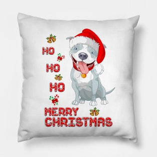 Staffie - Ho, Ho Ho, Merry Christmas! Especially for Staffordshire Bull Terrier Dog Lovers! Pillow