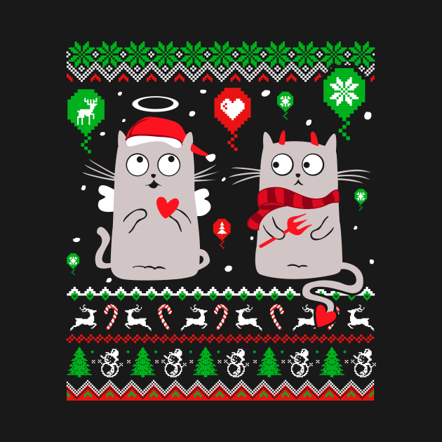 Halo Halo Christmas Cat Lover T Shirt by tshirttrending