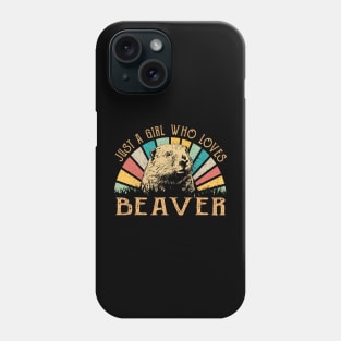 Just A Girl Who Loves Beaver Elegance, Statement Tee Phone Case