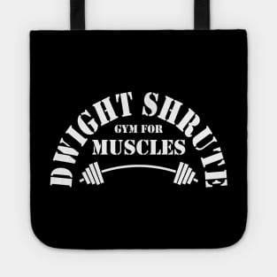 The Office Dwight Schrute Gym For Muscles White Tote