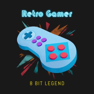 Retro Gamer Logo 5 by Batocera Nation T-Shirt