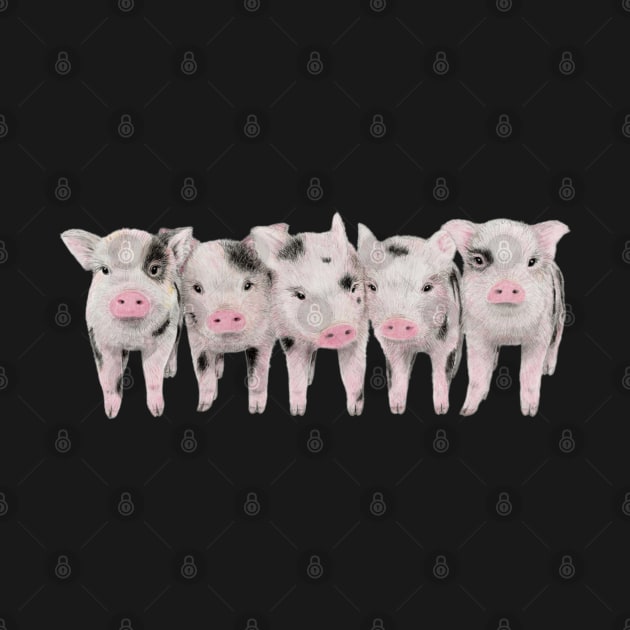 The Five Little Piggies by CoffeeberryArt