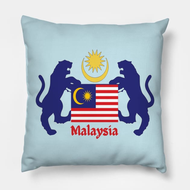 Malaysia Pillow by Papilio Art