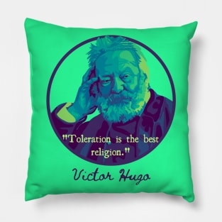 Victor Hugo Portrait and Quote Pillow