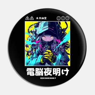 Cyberpunk Anime Vaporwave Japanese Girl Streetwear Aesthetic Pin