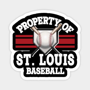 Proud Name St. Louis Graphic Property Vintage Baseball Magnet